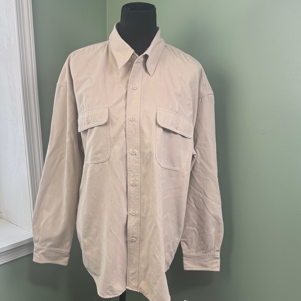 Knightsbridge Beige Button Down Shirt XL